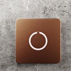 Square Modern Copper Doorbell Button by Luxello Door Bells